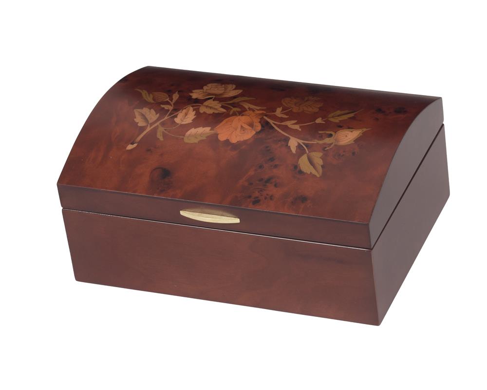 Dawn Floral Walnut jewel case