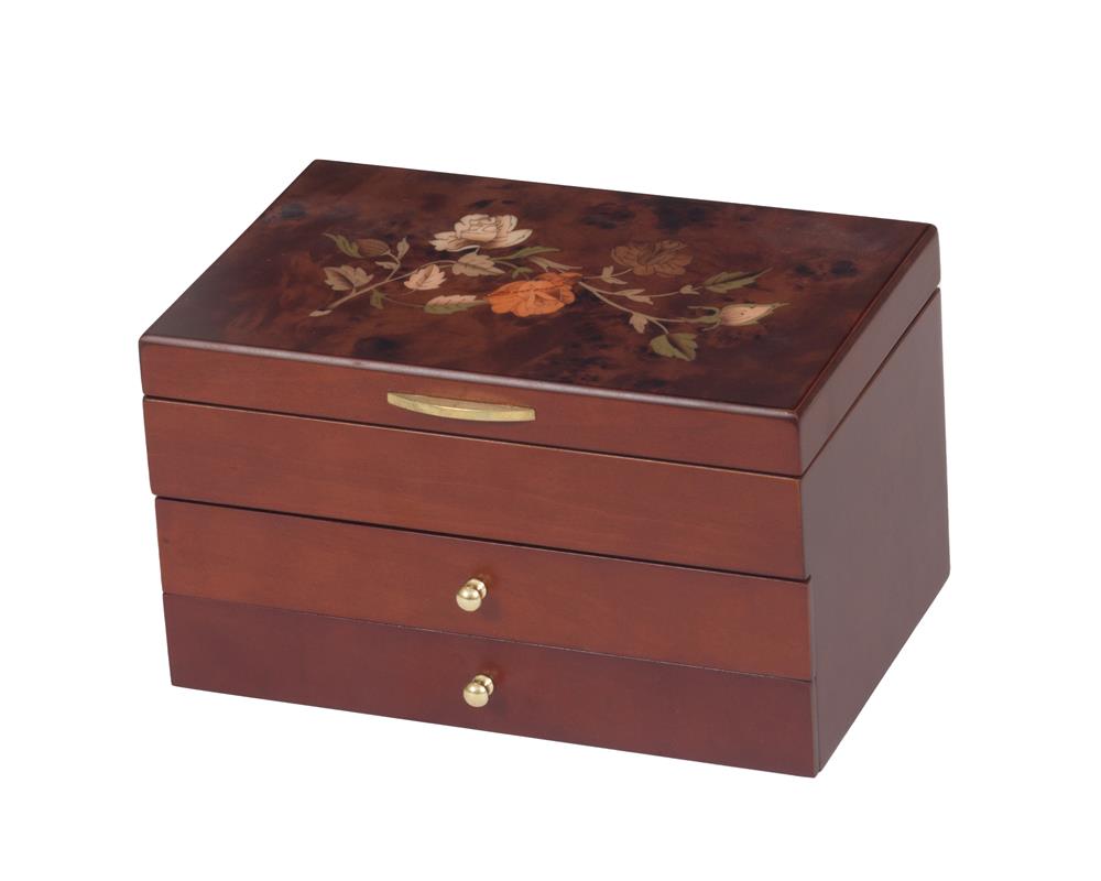 Abi Walnut Rose Jewel Case