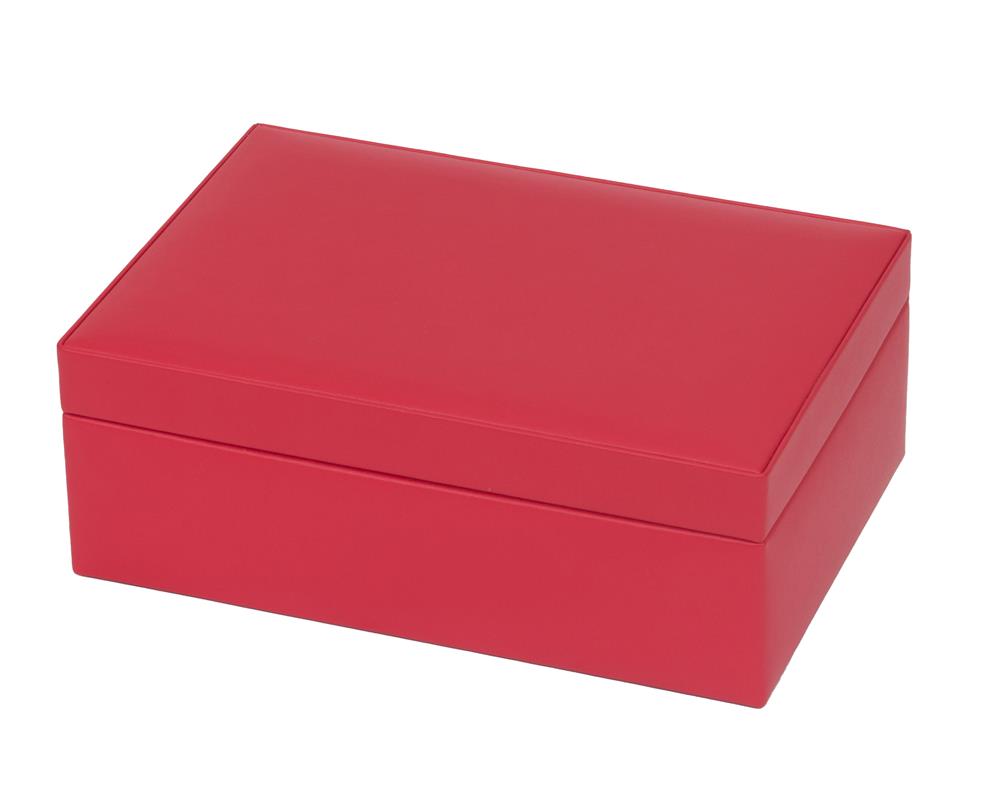 New - Peggy Red bonded leather jewel case