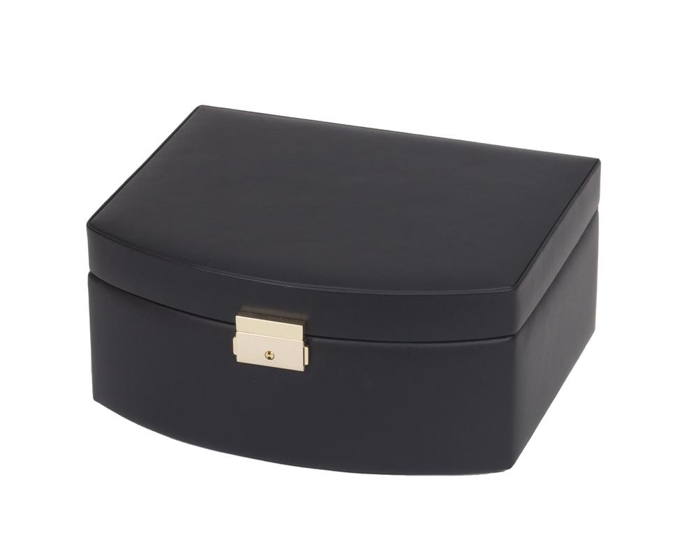 NEW - Oria Black Bonded leather Jewel Case