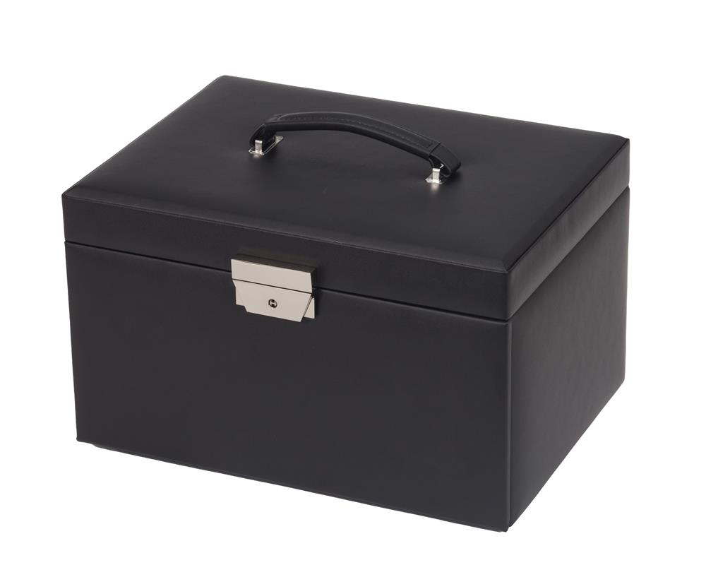 Sharon Black Bonded leather Jewel Box