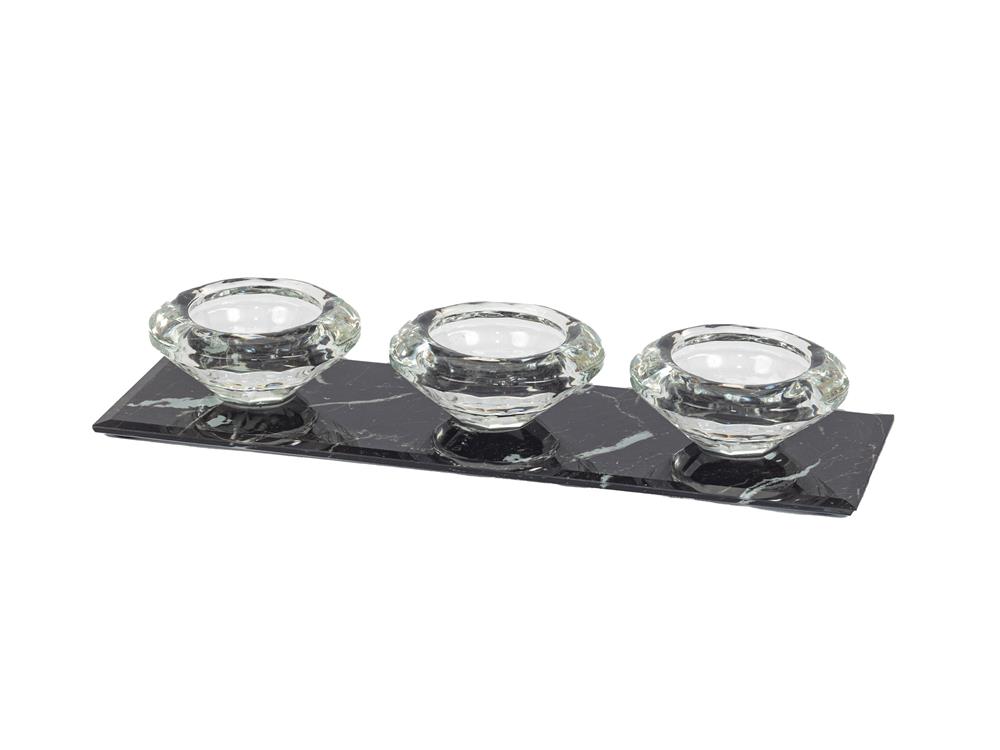 Marquina Black Tea light Holder 2 Pack