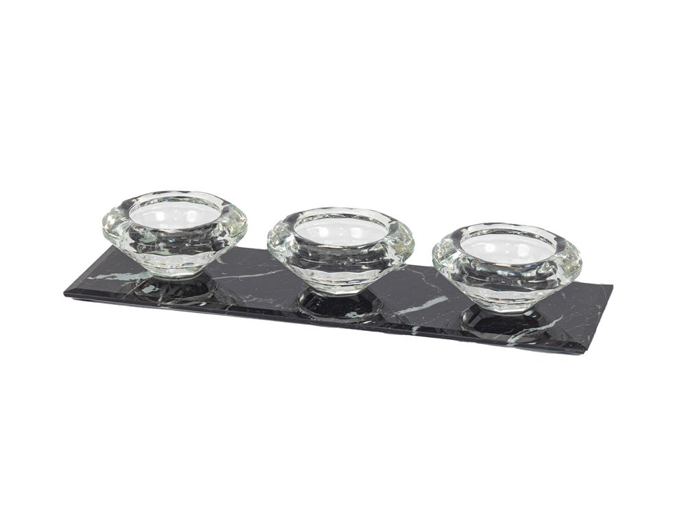 New - Marquina Black Tea light Holder