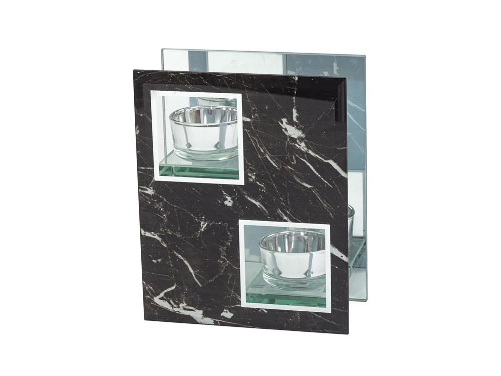 Marquina Black Tea light Holder 2 pack