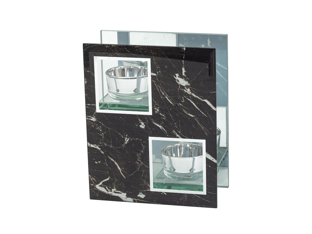 New - Marquina Black Tea light Holder