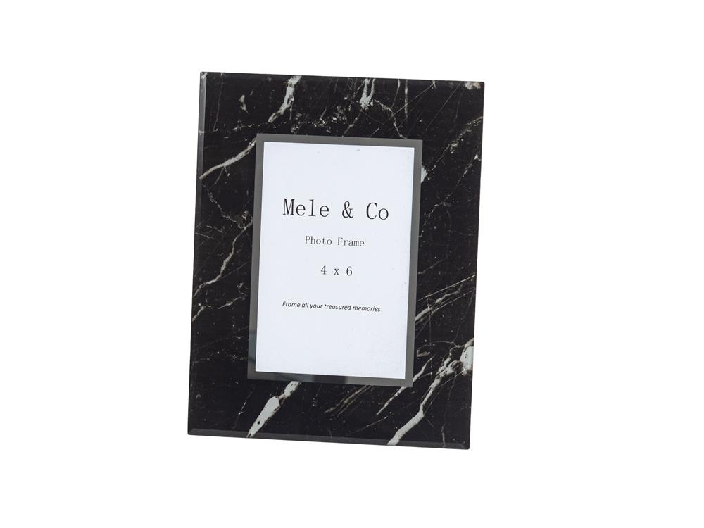 New - Marquina Black Marble Finish Photo Frame