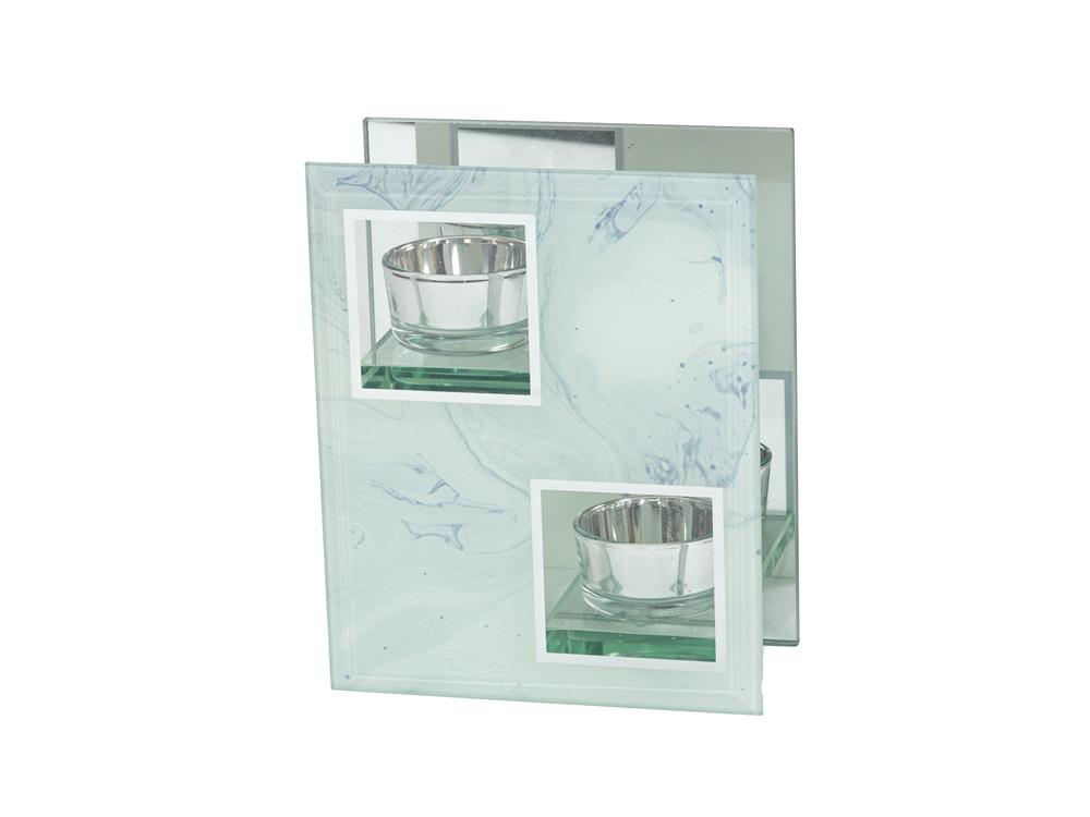 Carrara White Marble Effect Tea light Holder