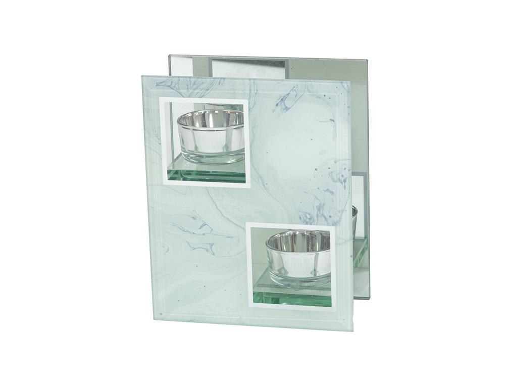 New - Carrara White Marble Effect Tea light Holder