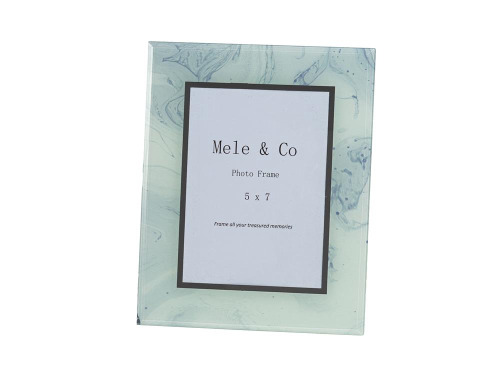 New - Carrara White Marble Finish 5 x 7 Photo Frame