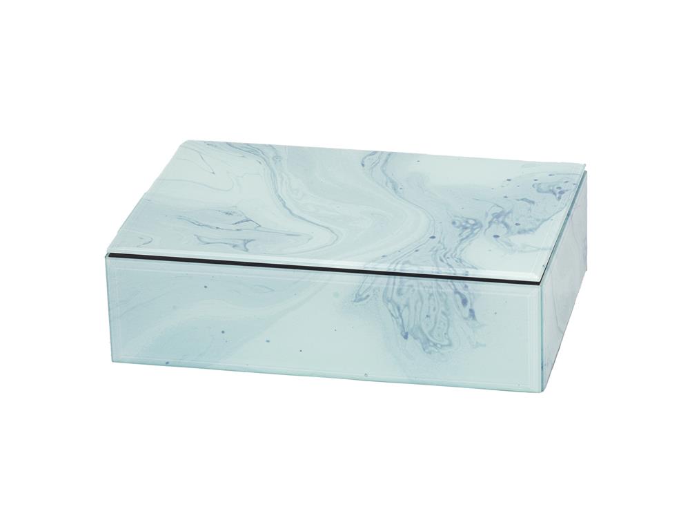 Carrara White Marble Effect Jewel Case