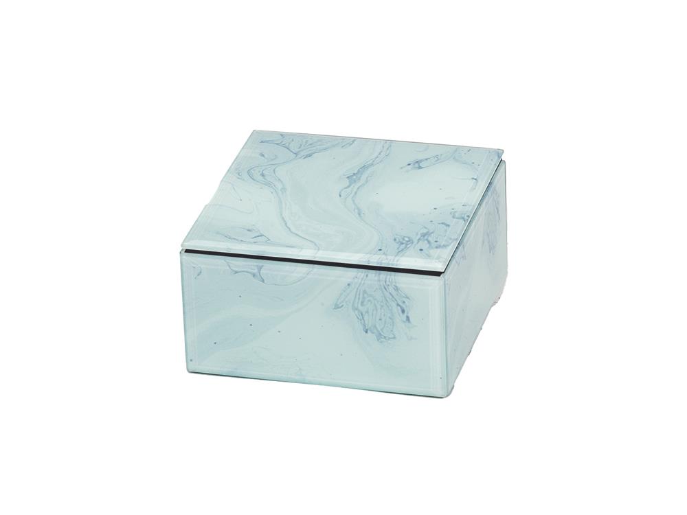 New - Carrara White Marble Effect Trinket Box