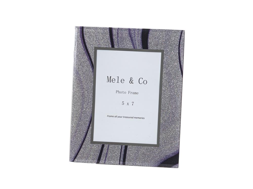 Purple Glitter Swirl 5 x 7 Photo Frame