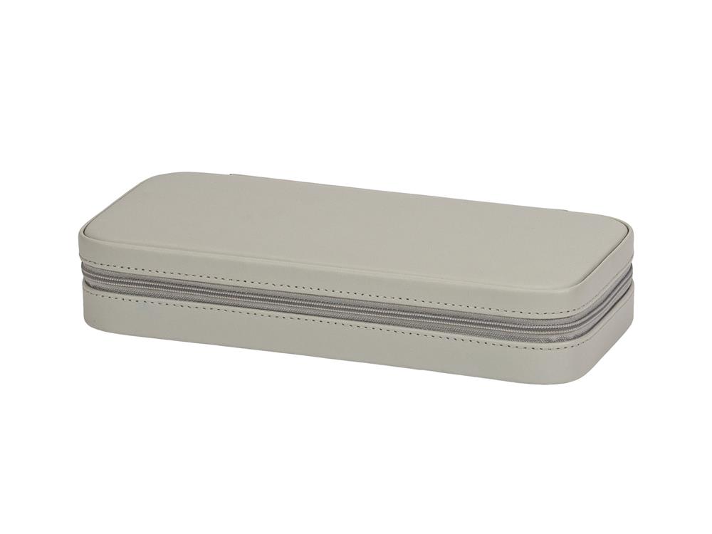 New - Grey Bonded Leather Travel Case