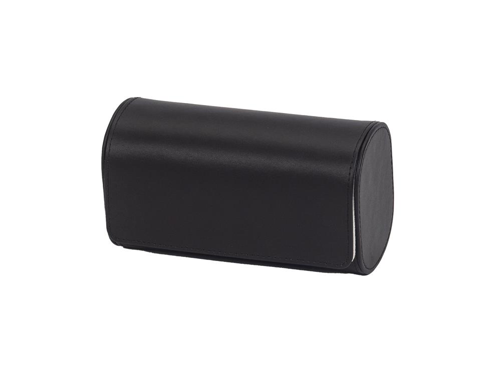 Black Bonded Leather Travel Watch Case