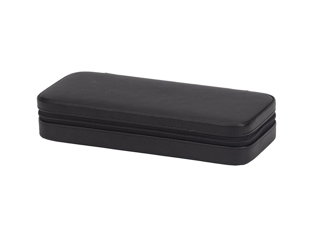 Black Bonded Leather Travel Case