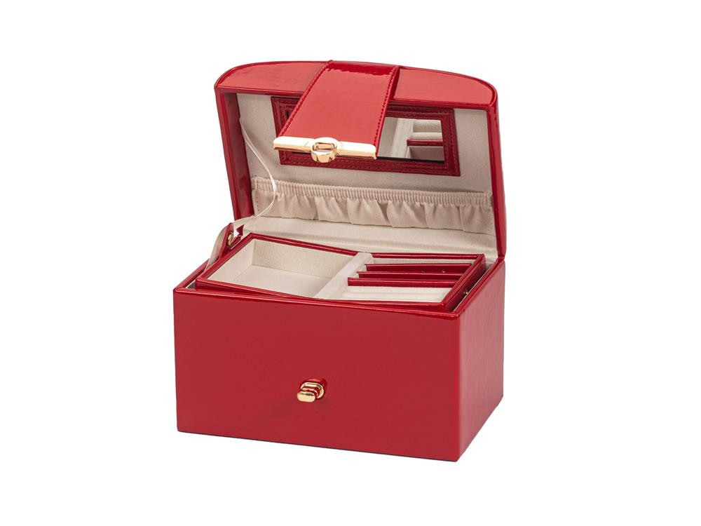 New - Red Patent Finish Jewel Case