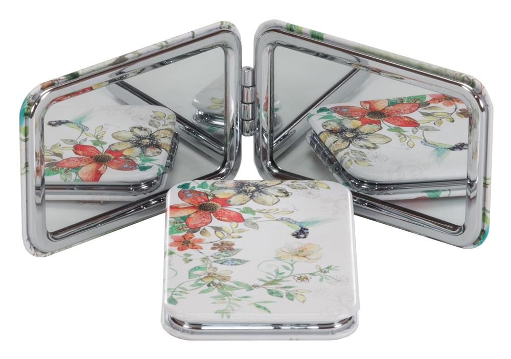 Hummingbird design notepad, Makeup bag, compact mirror and Manicure set