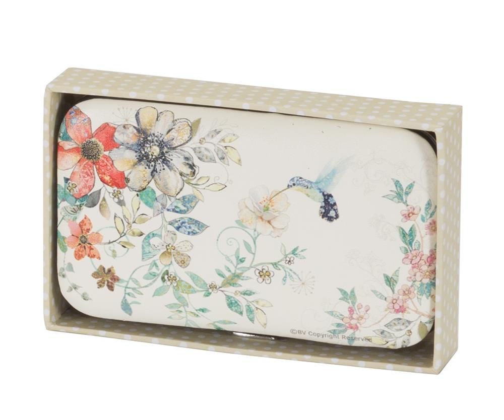 Hummingbird design notepad, Makeup bag, compact mirror and Manicure set