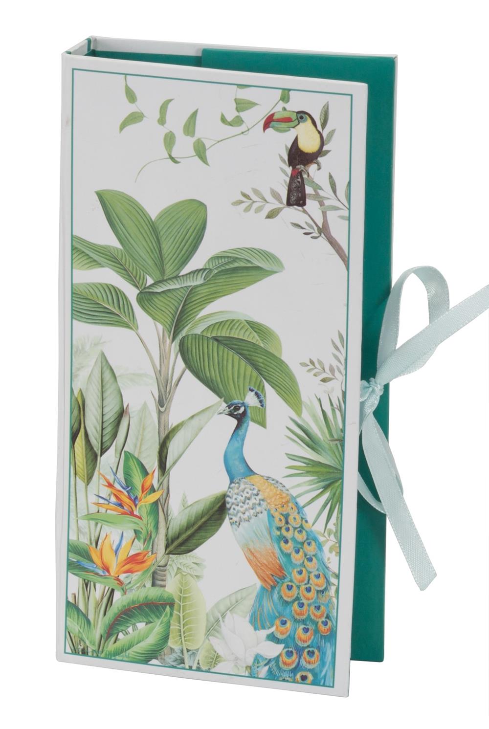 Tropical design Notepad, Makeup Bag, Compact Mirror And Manicure Set