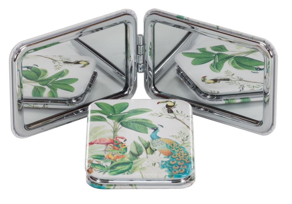 Tropical design Notepad, Makeup Bag, Compact Mirror And Manicure Set