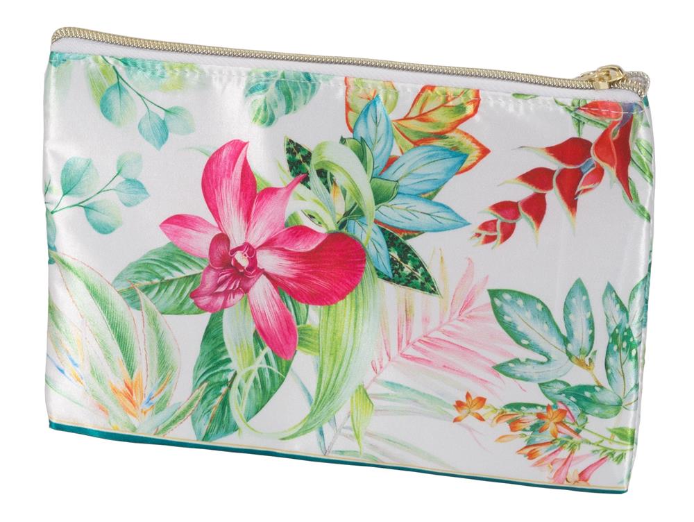 Orchid Cascade design Notepad, Makeup Bag, Compact Mirror And Manicure Set