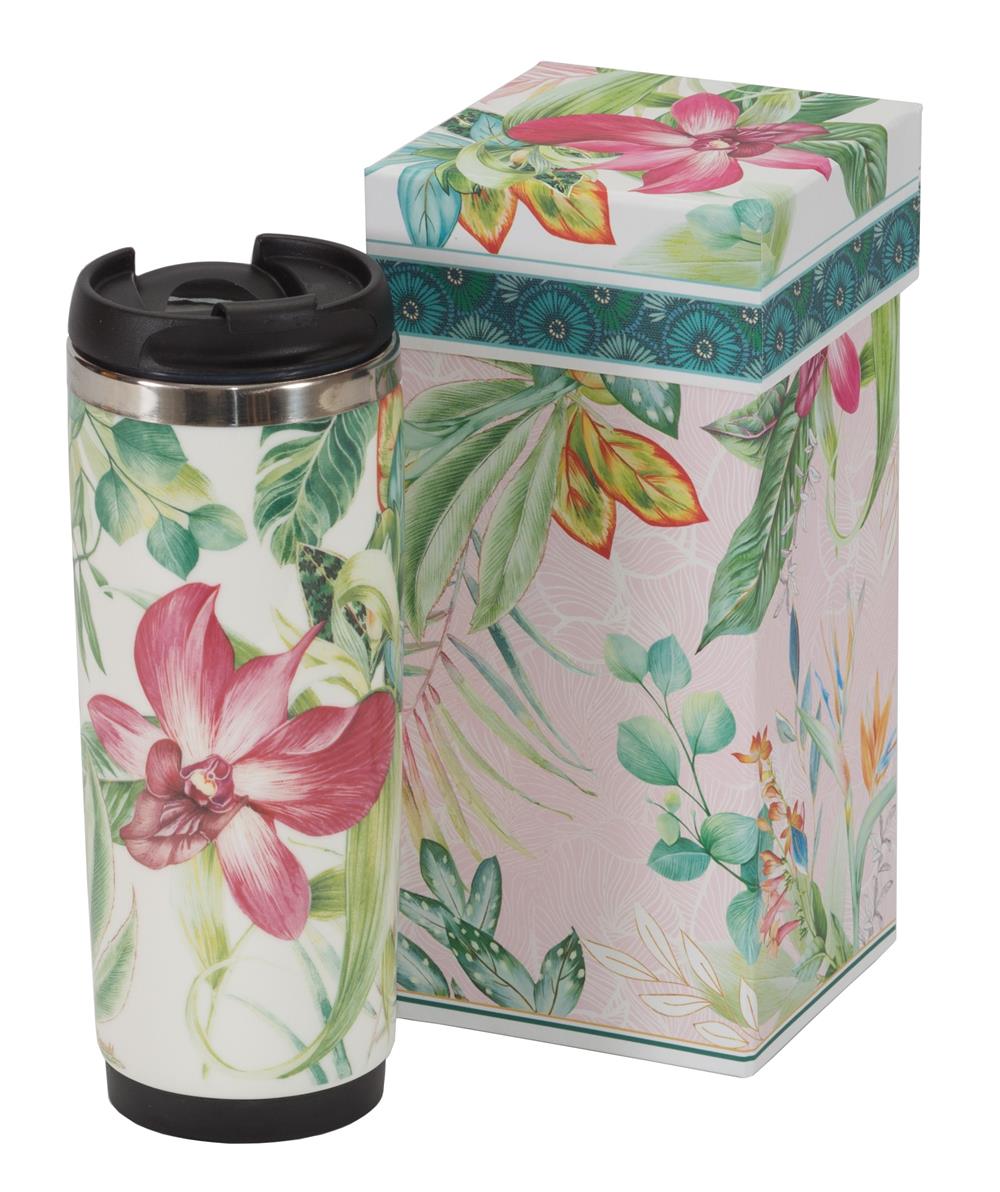 Special Offer - Orchid Cascade Travel Mug with free coasters