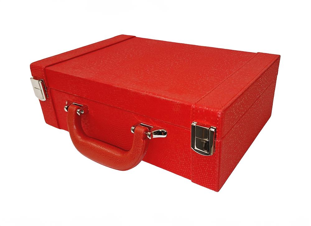 Mottled Red Jewellery Case