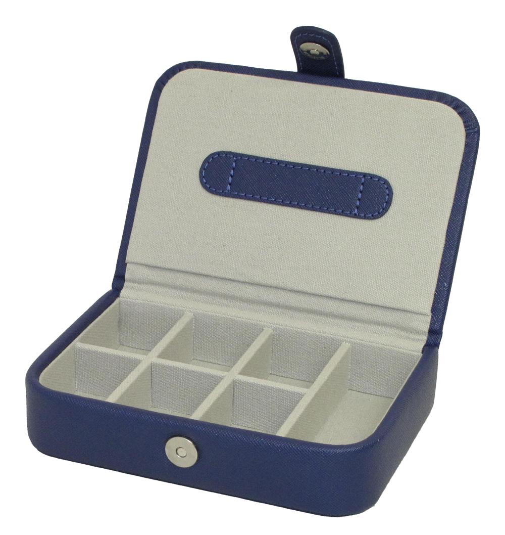 Navy PU  cufflink box