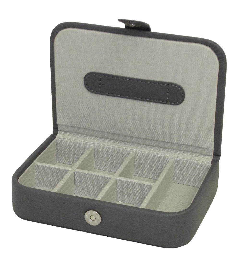 Stone Grey PU  cufflink box