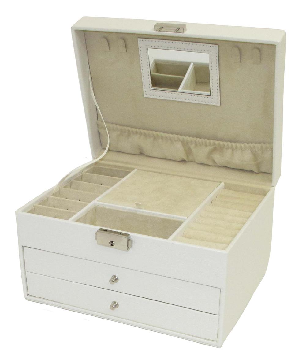 Metallic Ivory Jewel Case