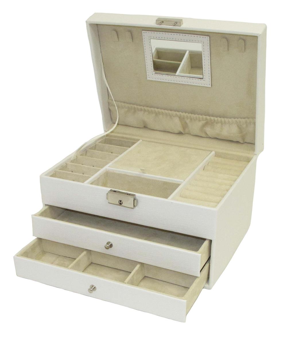 Metallic Ivory Jewel Case