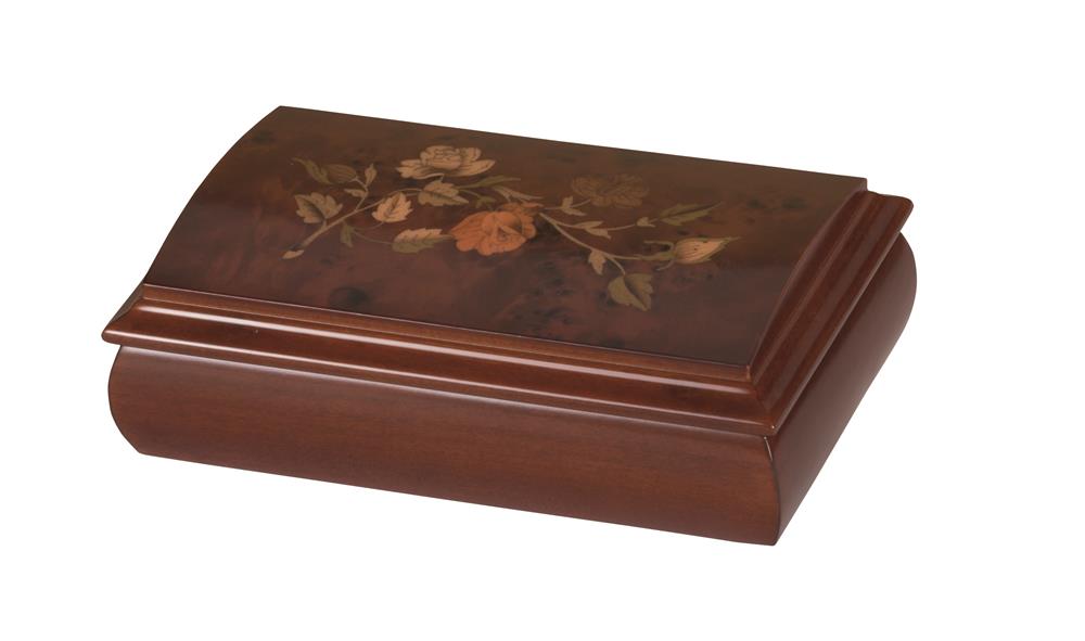Walnut Floral Walnut jewel case