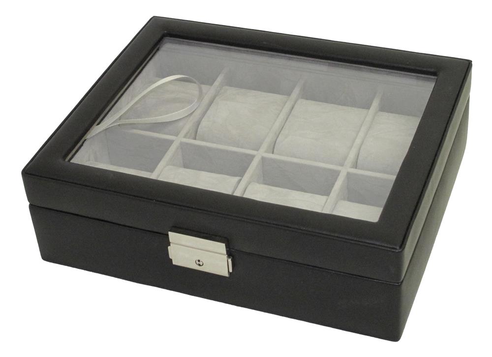 Black Leatherette 8 watch box