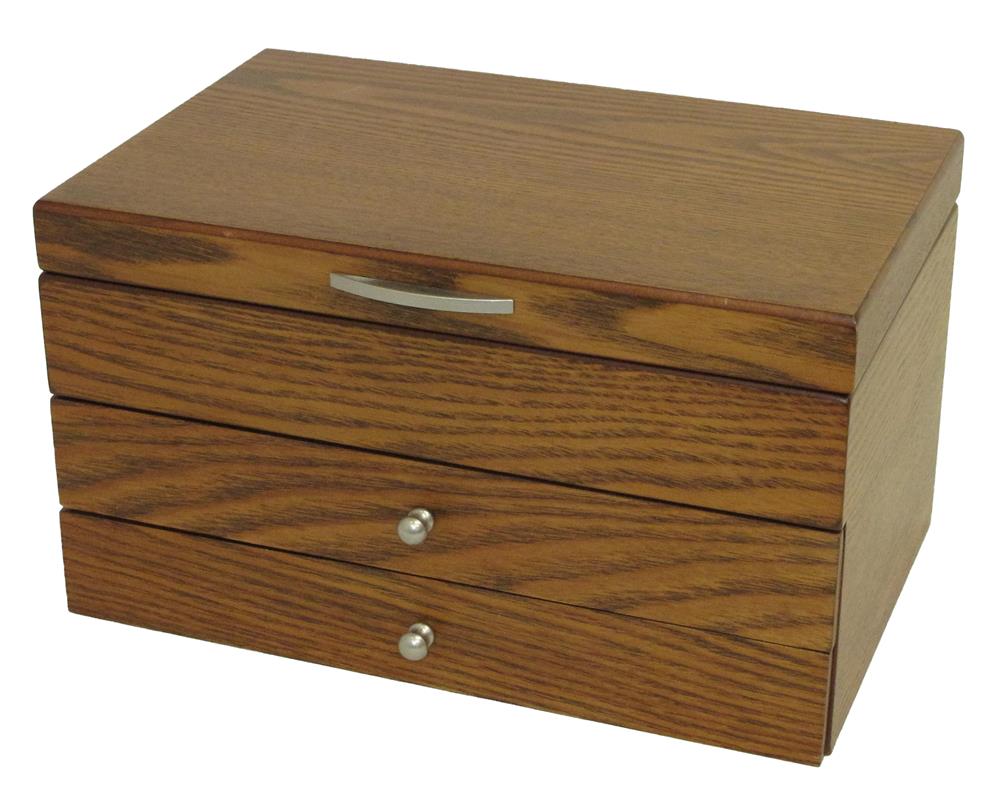 Walnut finish jewel case