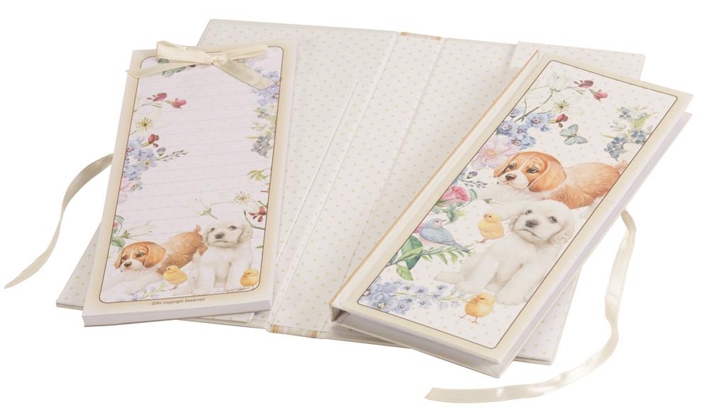 Cute puppy design notepad and notebook set