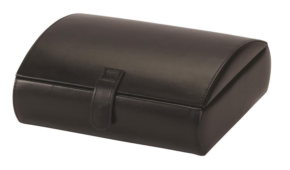 Mele & Co. Carson Faux Leather Men's Valet in Black