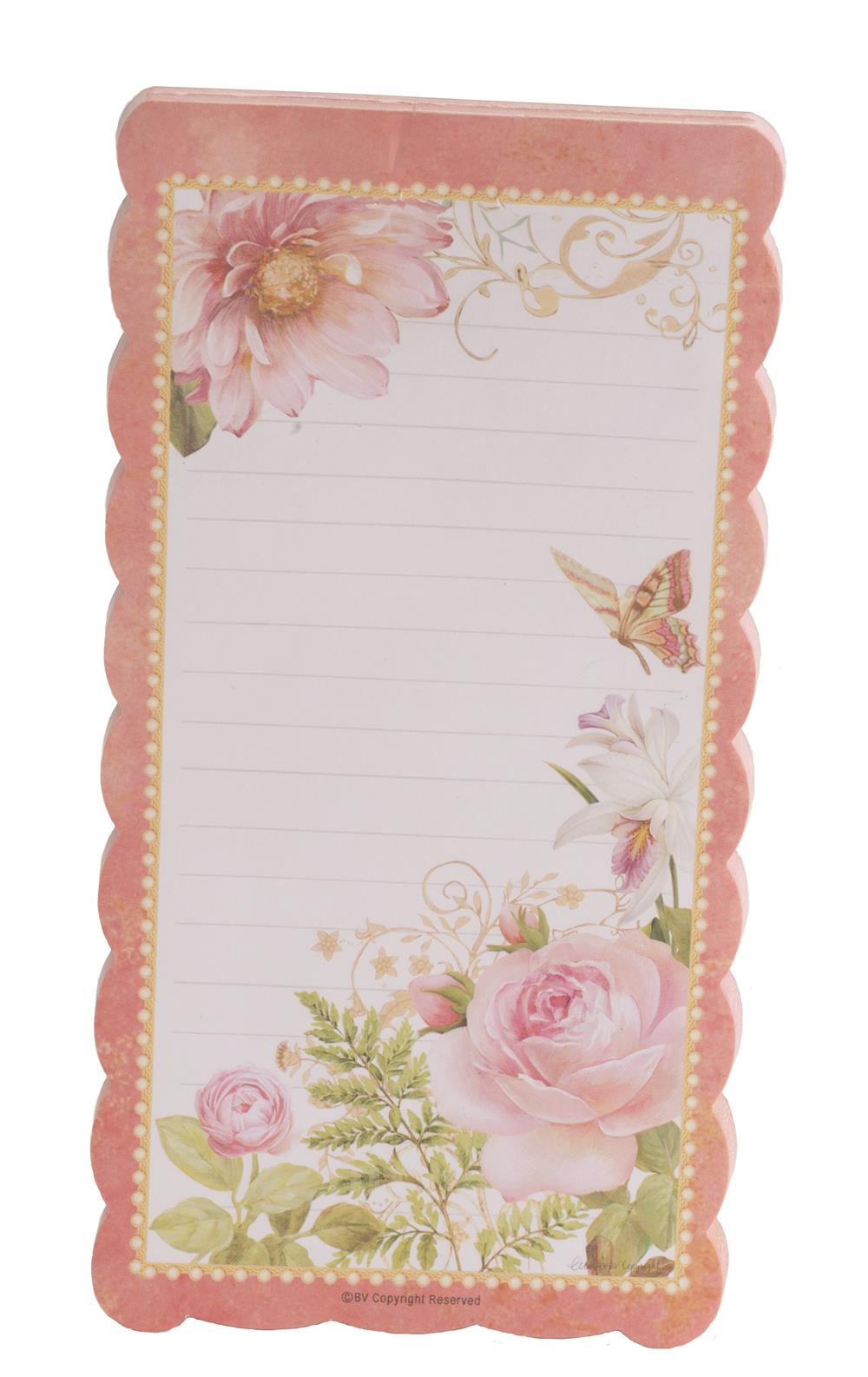 Pink Rose Notepad 4 Pack