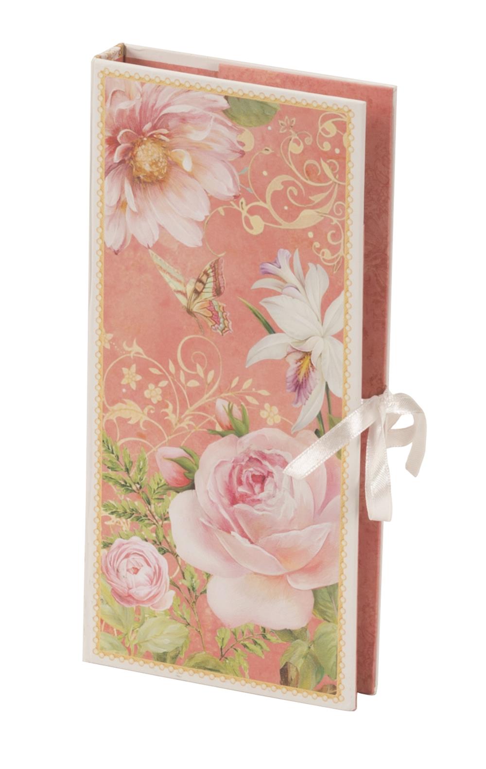 Vintage Rose design notepad and notebook set