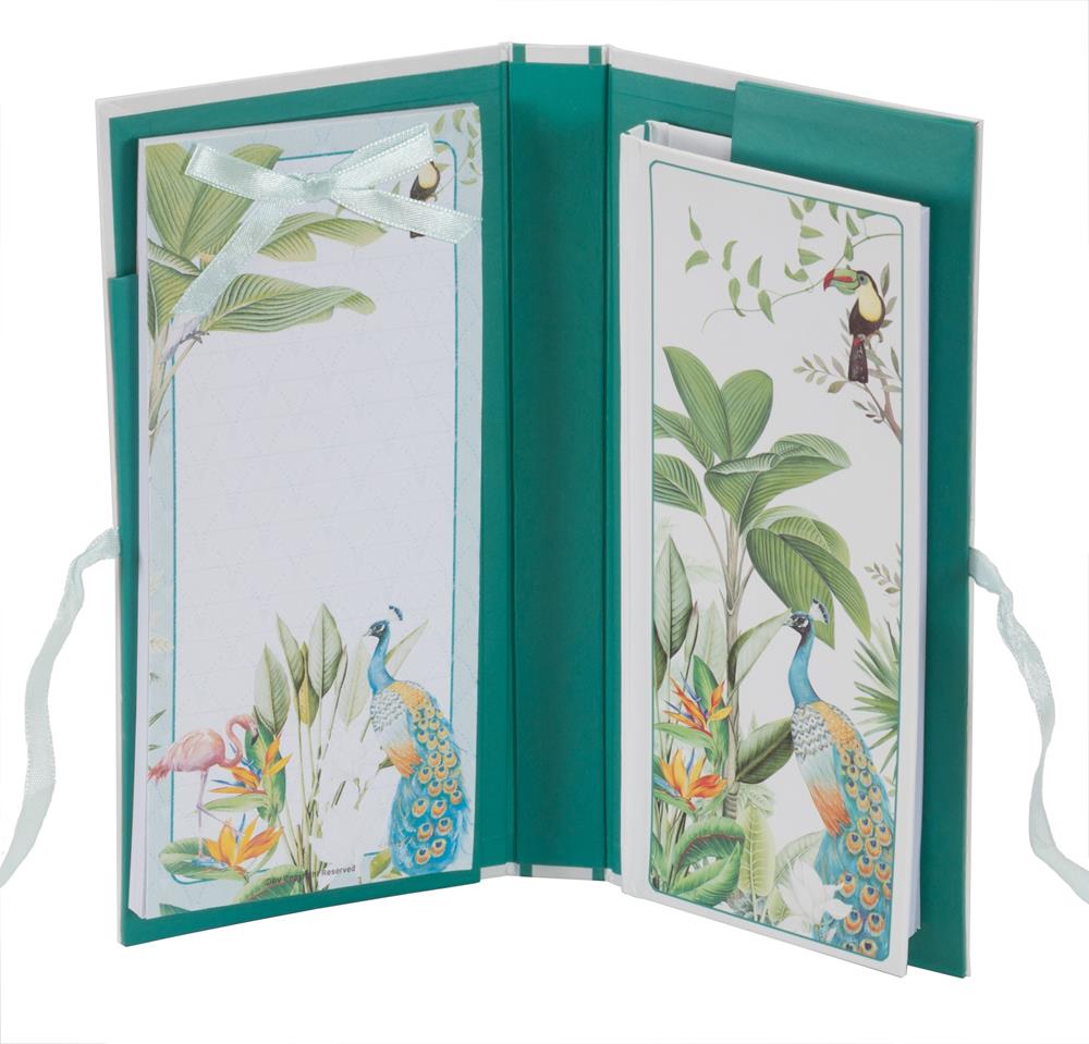 Tropical design notepad and notebook set