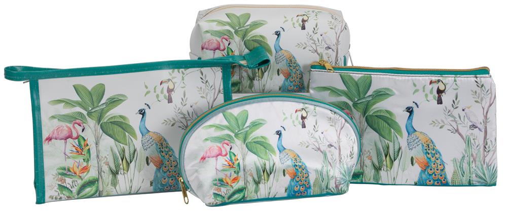 Tropical Collection Flat Cosmetic Bag