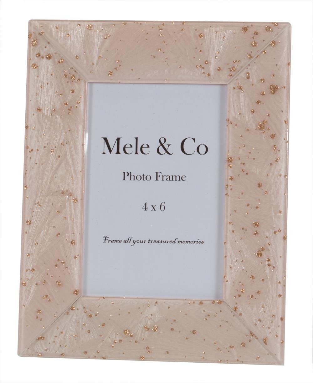 New - Pink Frosted glass  photo frame