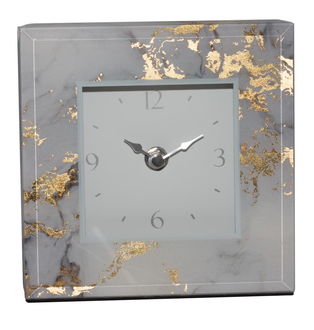 Golden Vein design mantle clock